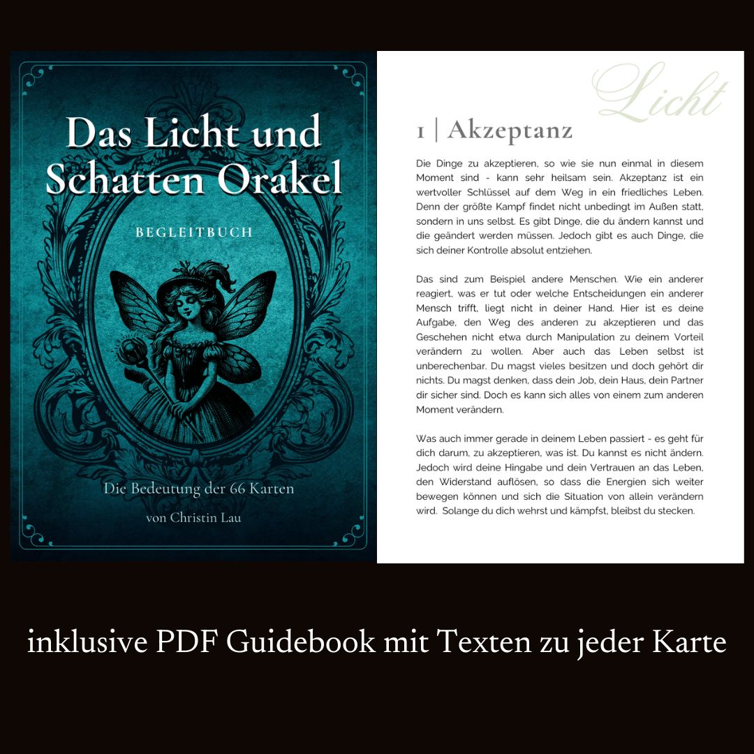 Licht und Schatten Kartenset, 66 Karten, inkl. PDF Guidebook