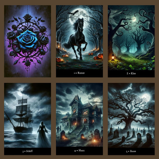 Dark Lenormand Kartenset, 36 Karten (kleines Format)