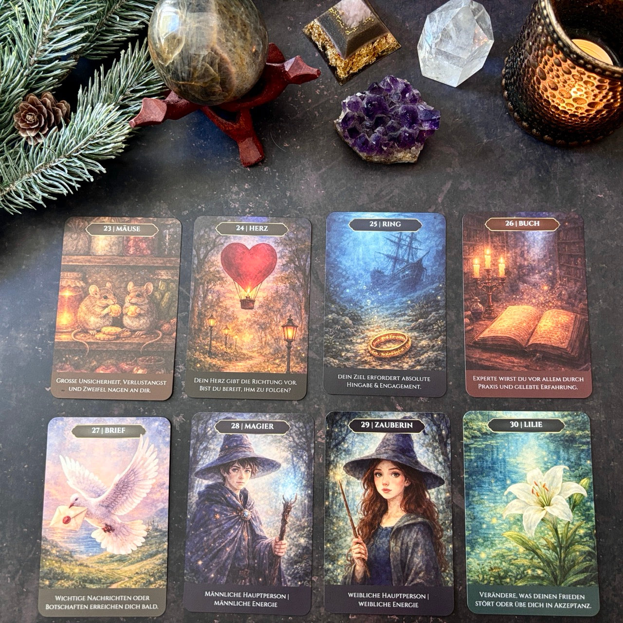 Lenormand Orakel, 36 Karten (kleines Format)