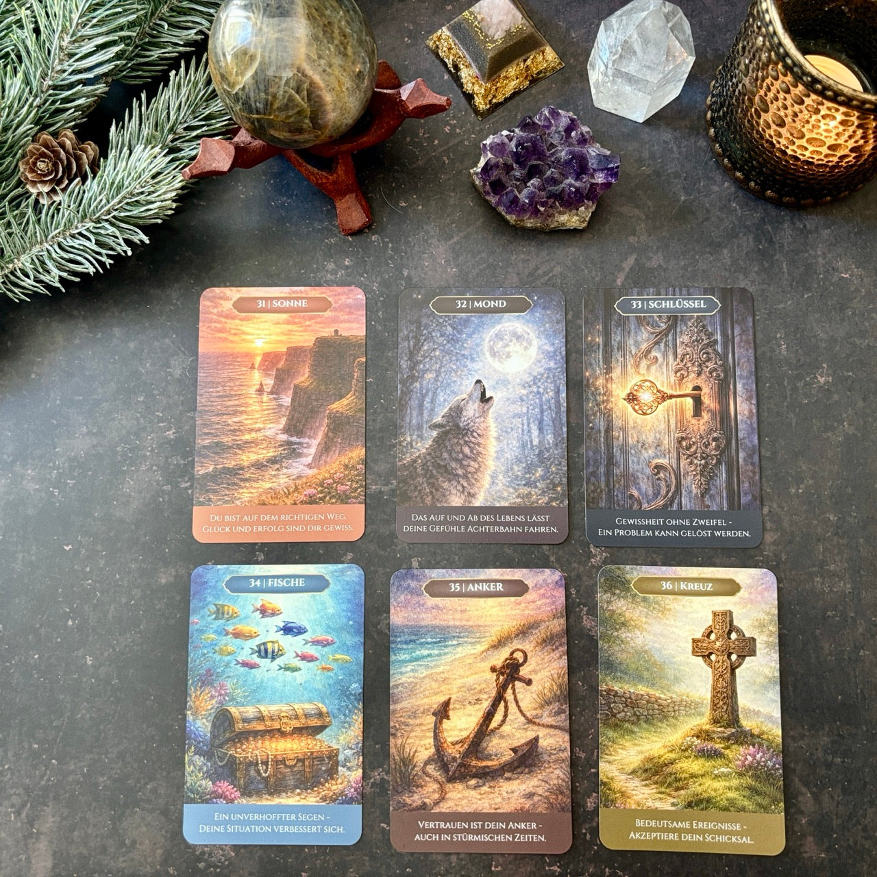 Lenormand Orakel, 36 Karten (kleines Format)