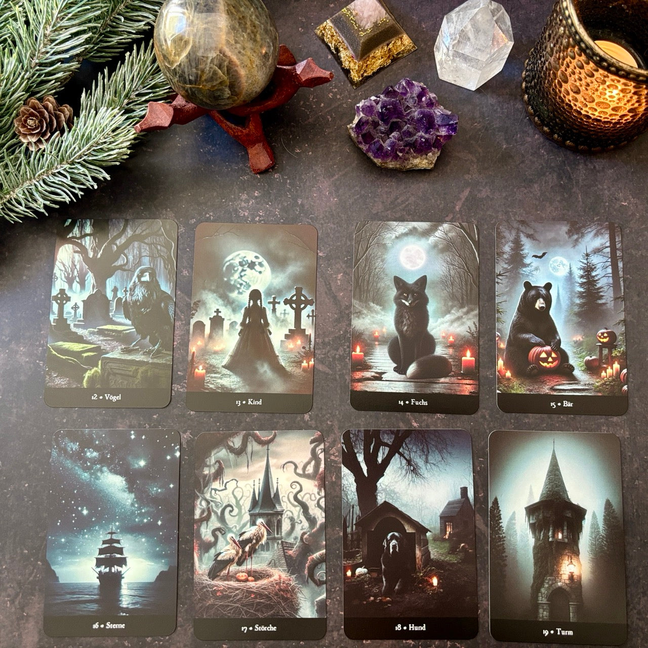 Dark Lenormand Kartenset, 36 Karten (kleines Format)
